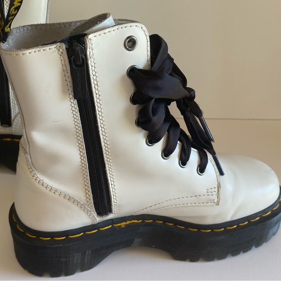 Dr Martens White combat boots size US 6 M AirWair Doc Martens shoes Womens - Picture 7 of 12